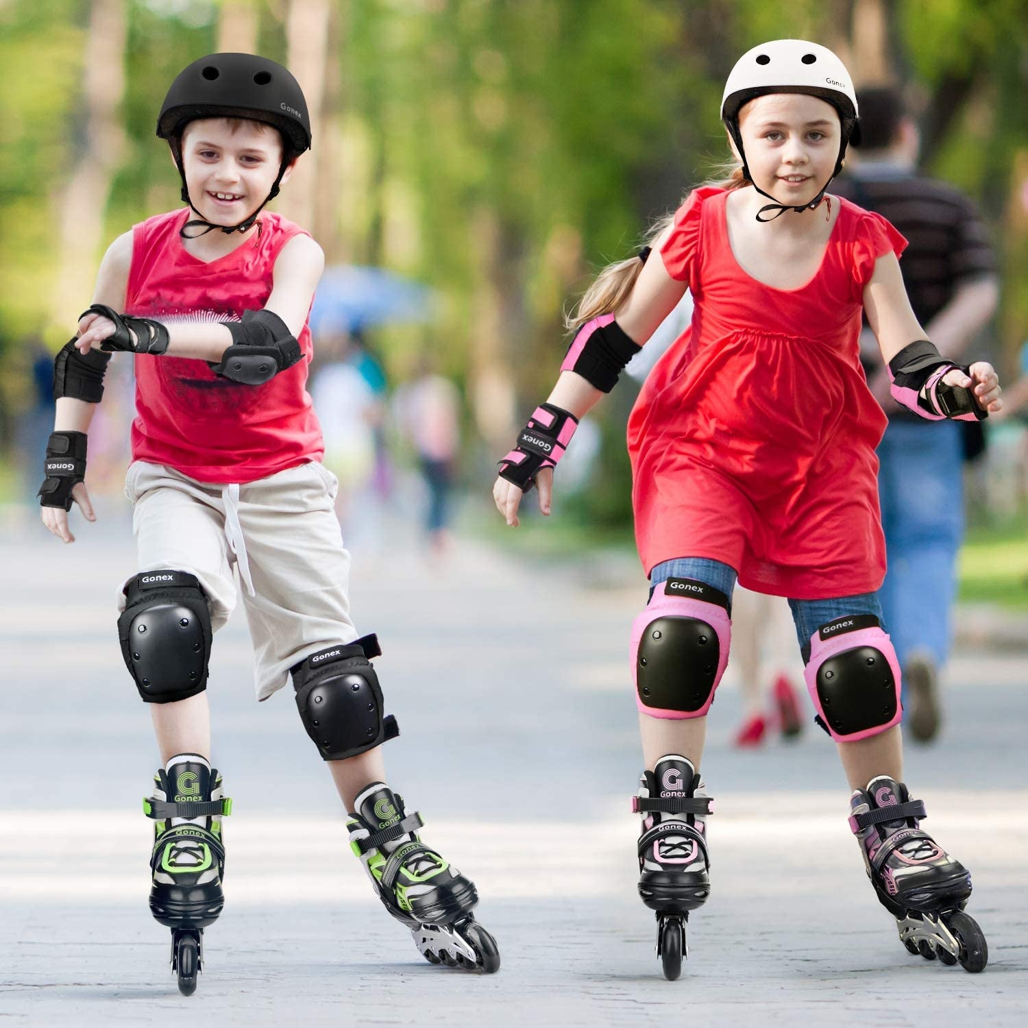 Inline Skates for Girls Boys Kids, Adjustable Skates Outdoor Blades Inline Roller Skates for Children Teens Women with Light up Wheels for Indoor Outdoor Backyard Skating